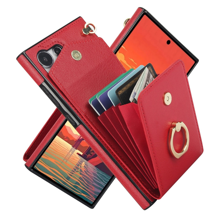 Ring Holder RFID Card Slot Phone Case, For Samsung Galaxy S23 5G, For Samsung Galaxy S24 Ultra 5G, For Samsung Galaxy A54 5G, For Samsung Galaxy S23+ 5G, For Samsung Galaxy S24+ 5G, For Samsung Galaxy S24 5G, For Samsung Galaxy A12                     ...