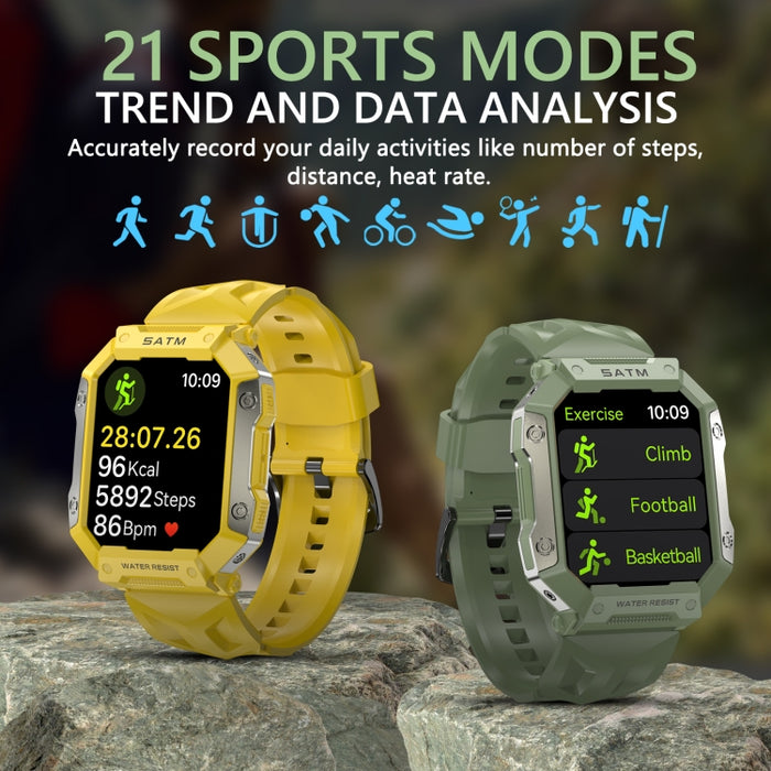 PG333 1.91 inch Waterproof Smart Sports Watch Support Heart Rate Monitoring / Blood Pressure Monitoring