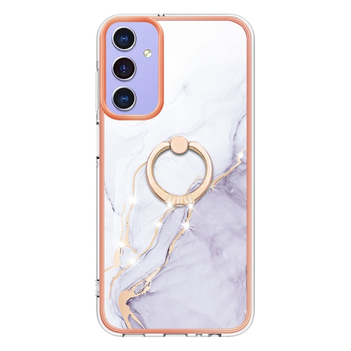 Electroplating Marble IMD TPU Phone Case with Ring Holder