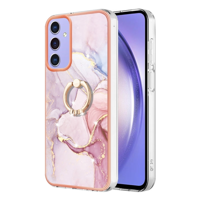 Electroplating Marble IMD TPU Phone Case with Ring Holder