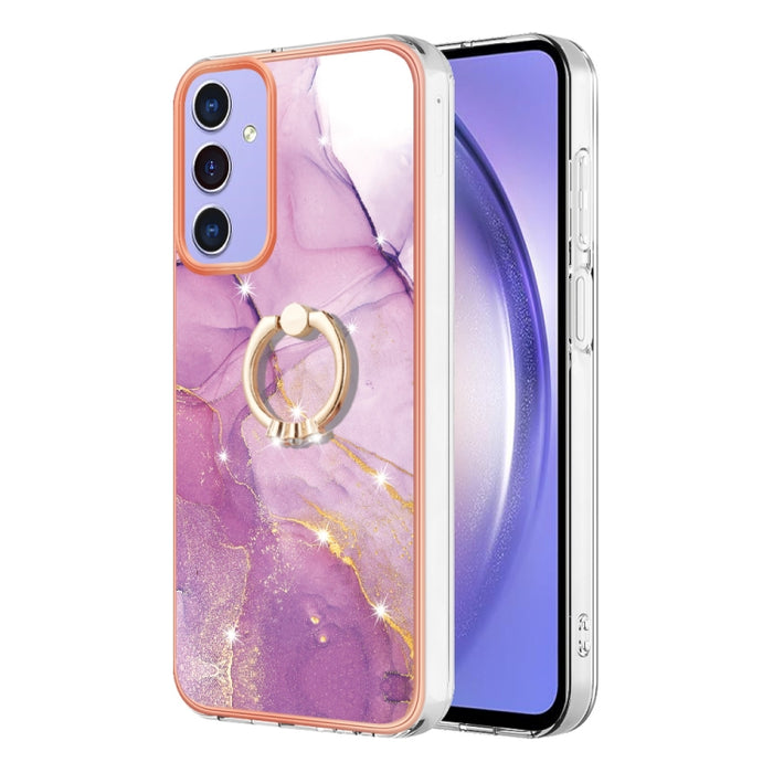 Electroplating Marble IMD TPU Phone Case with Ring Holder