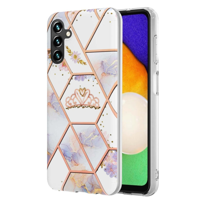 Splicing Marble Flower IMD TPU Phone Case, For Samsung Galaxy A34 5G, For Samsung Galaxy S24 Ultra 5G, For Samsung Galaxy S23 FE 5G, For Samsung Galaxy S24+ 5G, For Samsung Galaxy A54 5G, For Samsung Galaxy S24 5G