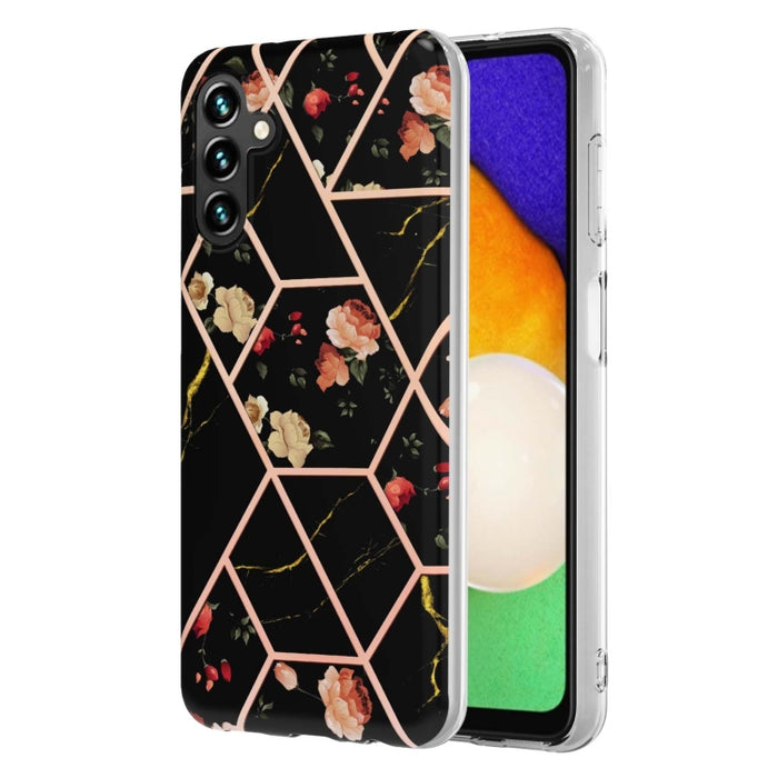 Splicing Marble Flower IMD TPU Phone Case, For Samsung Galaxy A34 5G, For Samsung Galaxy S24 Ultra 5G, For Samsung Galaxy S23 FE 5G, For Samsung Galaxy S24+ 5G, For Samsung Galaxy A54 5G, For Samsung Galaxy S24 5G