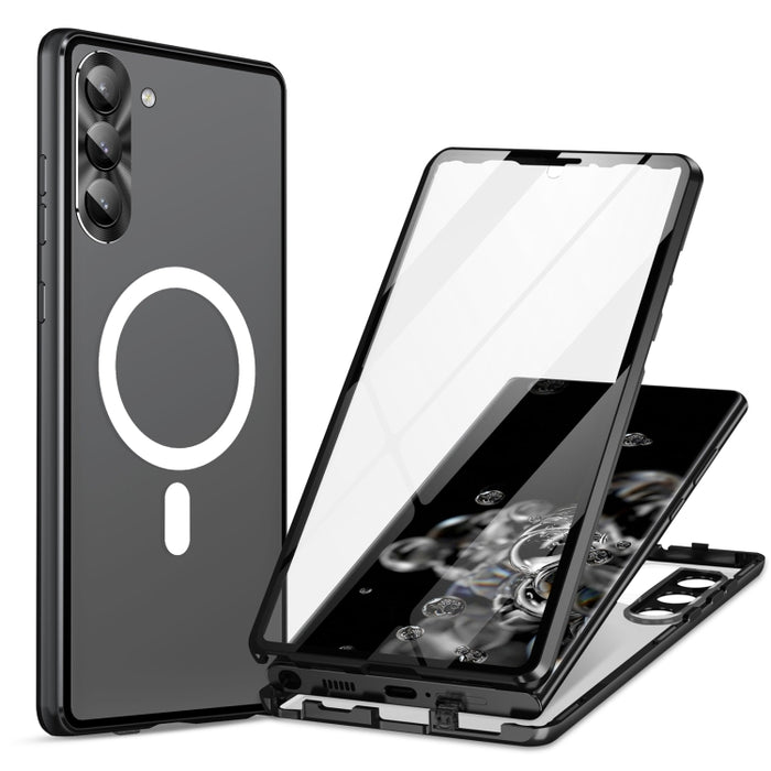 HD Full Cover Magsafe Magnetic Metal Tempered Glass Phone Case, For Samsung Galaxy S25 Ultra 5G, For Samsung Galaxy S24 Ultra 5G, For Samsung Galaxy S24+ 5G, For Samsung Galaxy S23 Ultra 5G, For Samsung Galaxy S23+ 5G, For Samsung Galaxy S23 5G��������...