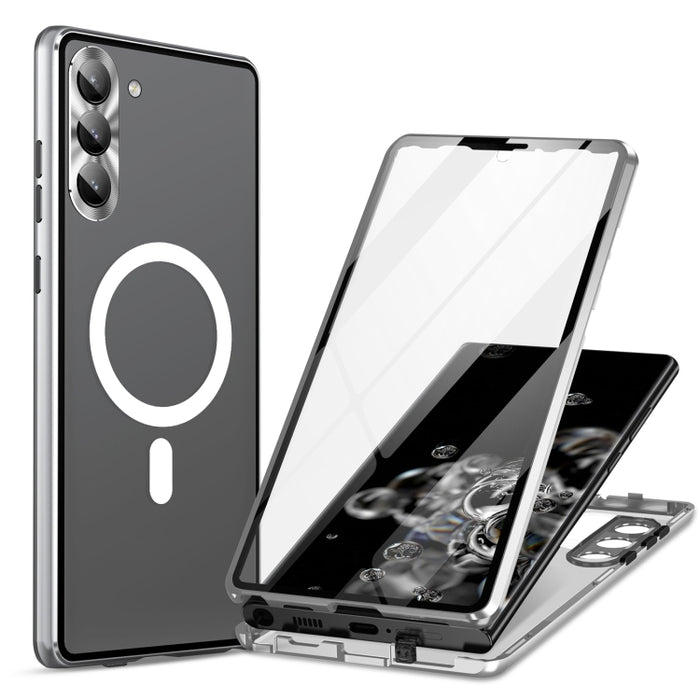 HD Full Cover Magsafe Magnetic Metal Tempered Glass Phone Case, For Samsung Galaxy S25 Ultra 5G, For Samsung Galaxy S24 Ultra 5G, For Samsung Galaxy S24+ 5G, For Samsung Galaxy S23 Ultra 5G, For Samsung Galaxy S23+ 5G, For Samsung Galaxy S23 5G��������...