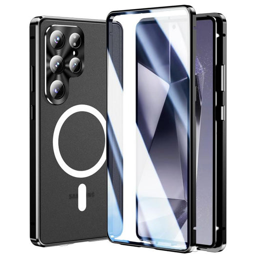 HD Full Cover Magsafe Magnetic Metal Tempered Glass Phone Case, For Samsung Galaxy S26 Ultra 5G, For Samsung Galaxy S25 Ultra 5G, For Samsung Galaxy S24 Ultra 5G, For Samsung Galaxy S24+ 5G, For Samsung Galaxy S23 Ultra 5G, For Samsung Galaxy S23+ 5G  ...