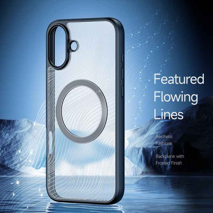 For iPhone 16 Plus DUX DUCIS Aimo Mag Series TPU + PC MagSafe Frosted Feel Phone Case(Black)