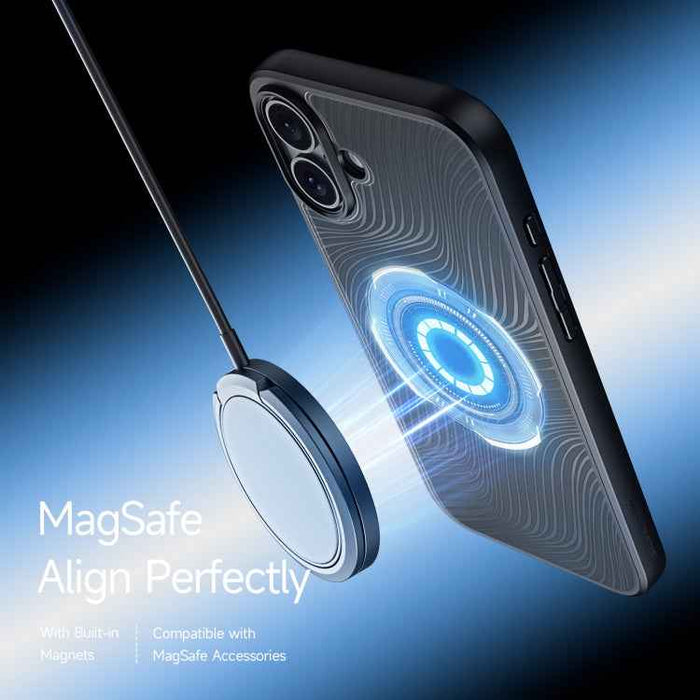 For iPhone 16 Plus DUX DUCIS Aimo Mag Series TPU + PC MagSafe Frosted Feel Phone Case(Black)