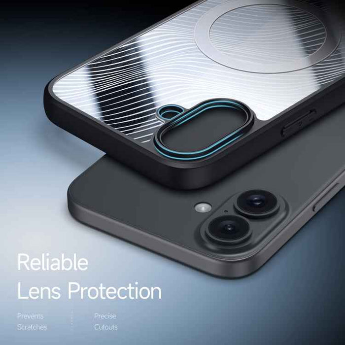 For iPhone 16 DUX DUCIS Aimo Mag Series TPU + PC MagSafe Frosted Feel Phone Case(Black)