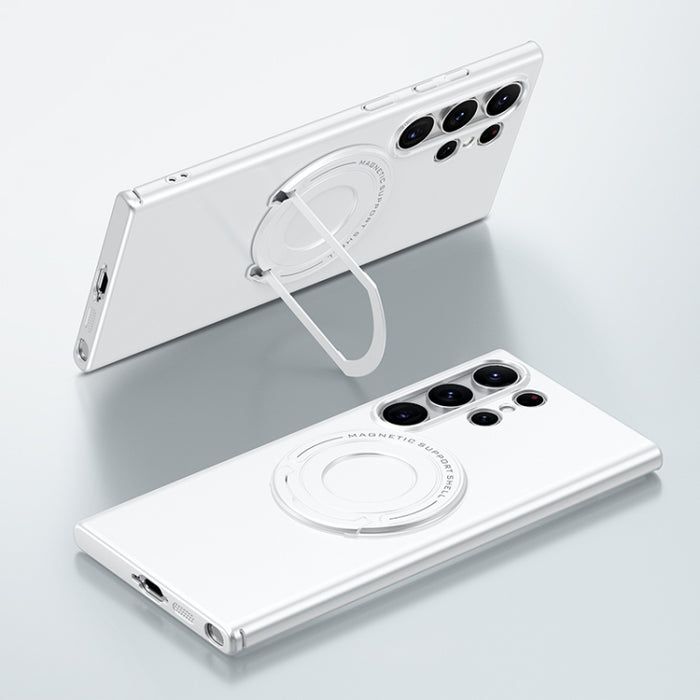 Matte Magsafe Magnetic Phone Case with Trolley Holder, For Samsung Galaxy S23 Ultra 5G