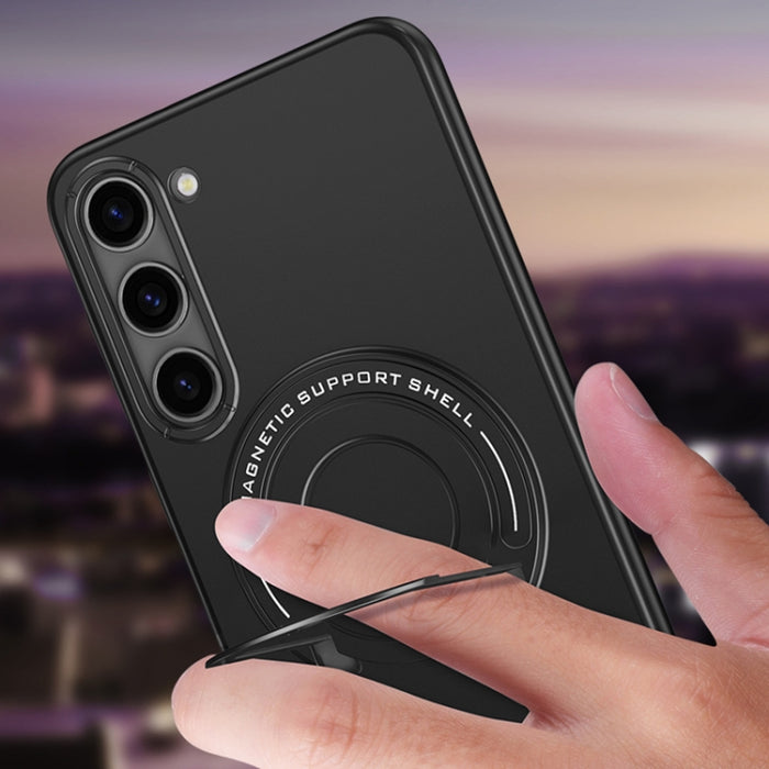 Matte Magsafe Magnetic Phone Case with Trolley Holder, For Samsung Galaxy S23 Ultra 5G