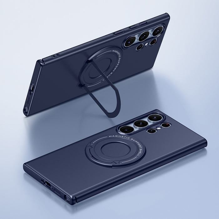 Matte Magsafe Magnetic Phone Case with Trolley Holder, For Samsung Galaxy S23 Ultra 5G