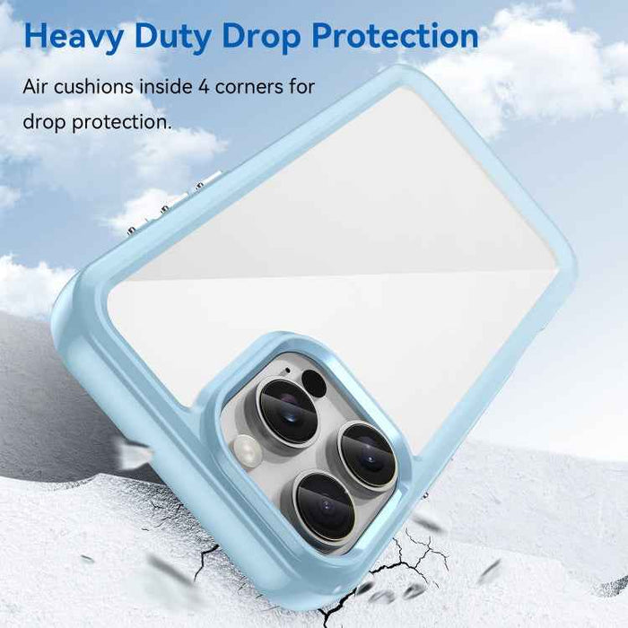 For iPhone 16 Pro Max Colorful Series Acrylic + TPU Phone Case(Blue)