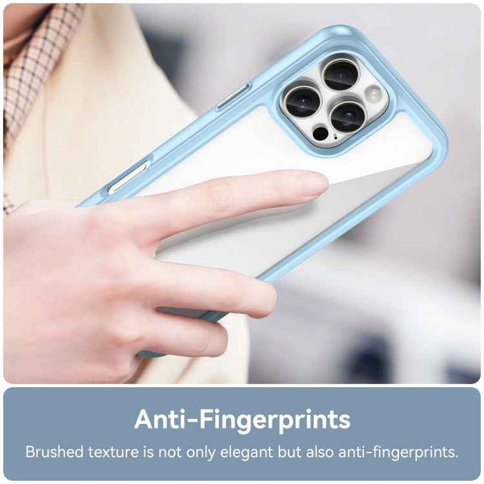 For iPhone 16 Pro Max Colorful Series Acrylic + TPU Phone Case(Blue)