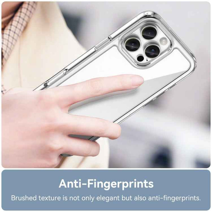 For iPhone 16 Pro Max Colorful Series Acrylic + TPU Phone Case(Transparent)