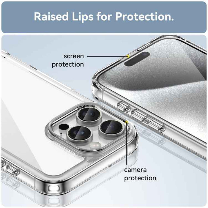For iPhone 16 Pro Max Colorful Series Acrylic + TPU Phone Case(Transparent)