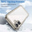 For iPhone 16 Plus Colorful Series Acrylic + TPU Phone Case(Transparent Grey)