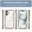 For iPhone 16 Colorful Series Acrylic + TPU Phone Case(Transparent Grey)