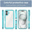 For iPhone 16 Colorful Series Acrylic + TPU Phone Case(Transparent Blue)