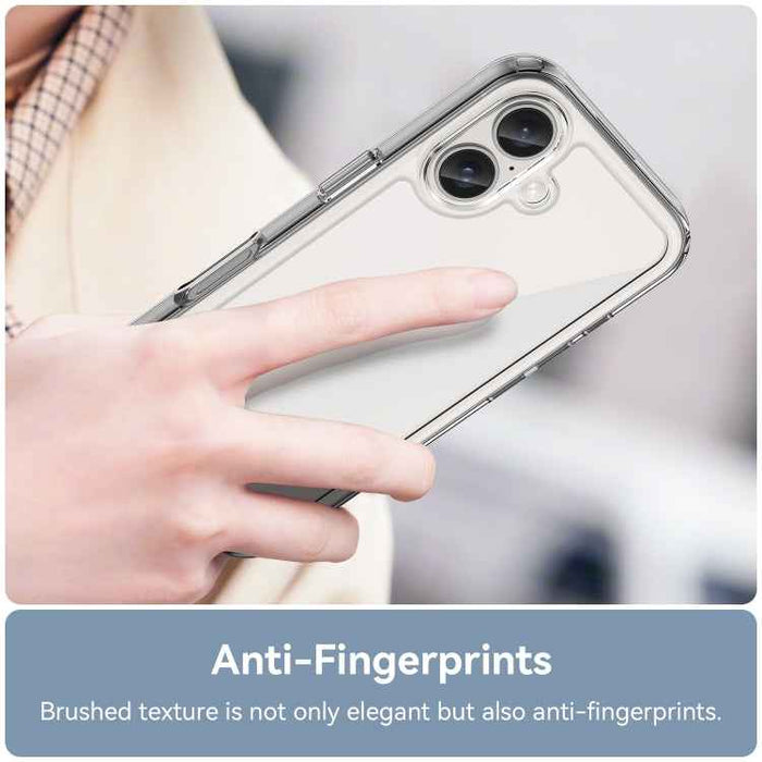 For iPhone 16 Colorful Series Acrylic + TPU Phone Case(Transparent)