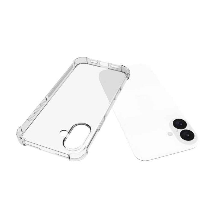 For iPhone 16 Plus Shockproof Non-slip Thickening TPU Phone Case(Transparent)