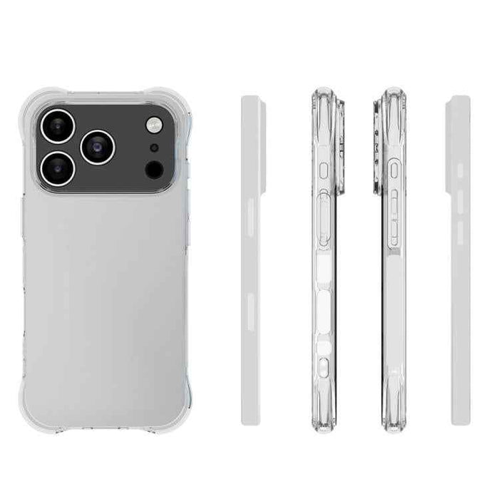 For iPhone 17 Pro Shockproof Non-slip Thickening TPU Phone Case(Transparent)