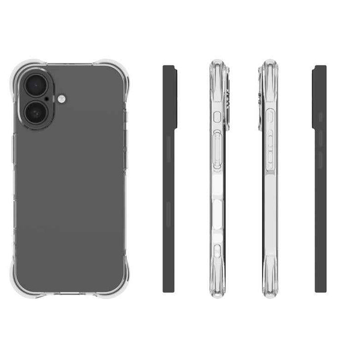 For iPhone 17 Shockproof Non-slip Thickening TPU Phone Case(Transparent)