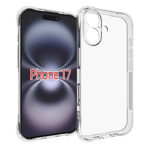 For iPhone 17 Shockproof Non-slip Thickening TPU Phone Case(Transparent)