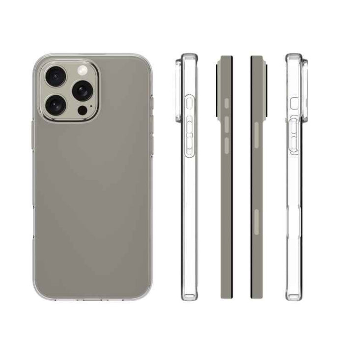 For iPhone 16 Pro Max Waterproof Texture TPU Phone Case(Transparent)