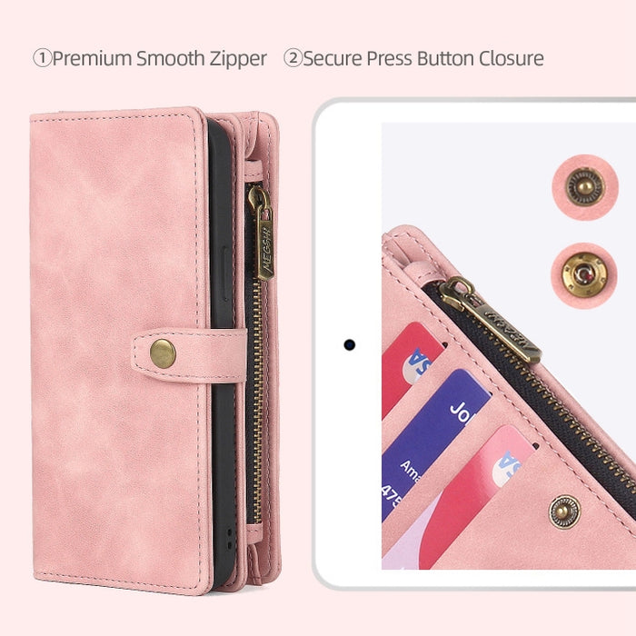 Zipper Wallet Magnetic Detachable Leather Phone Case, For Samsung Galaxy A22 5G, For Samsung Galaxy A32 5G, For Samsung Galaxy A32 4G, For Samsung Galaxy A33 5G, For Samsung Galaxy A42 5G, For Samsung Galaxy A50, For Samsung Galaxy A51 4G��������������...
