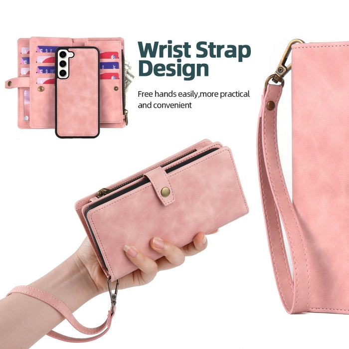 Zipper Wallet Magnetic Detachable Leather Phone Case, For Samsung Galaxy A22 5G, For Samsung Galaxy A32 5G, For Samsung Galaxy A32 4G, For Samsung Galaxy A33 5G, For Samsung Galaxy A42 5G, For Samsung Galaxy A50, For Samsung Galaxy A51 4G��������������...