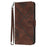 For iPhone 16 Pro Max Line Pattern Skin Feel Leather Phone Case(Coffee)