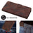 For iPhone 16 Pro Max Line Pattern Skin Feel Leather Phone Case(Coffee)