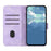 For iPhone 16 Pro Max Line Pattern Skin Feel Leather Phone Case(Light Purple)