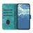 For iPhone 16 Pro Max Line Pattern Skin Feel Leather Phone Case(Light Blue)