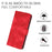 For iPhone 16 Plus Line Pattern Skin Feel Leather Phone Case(Red)