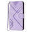 For iPhone 16 Plus Line Pattern Skin Feel Leather Phone Case(Light Purple)