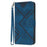 For iPhone 16 Line Pattern Skin Feel Leather Phone Case(Royal Blue)
