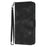 For iPhone 16 Line Pattern Skin Feel Leather Phone Case(Black)