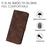 For iPhone 16 Line Pattern Skin Feel Leather Phone Case(Coffee)