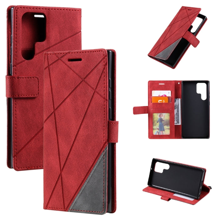 Skin Feel Splicing Leather Phone Case, For Samsung Galaxy Xcover 7, For Samsung Galaxy A55 5G, For Samsung Galaxy A35 5G, For Samsung Galaxy S24 Ultra 5G, For Samsung Galaxy S24+ 5G, For Samsung Galaxy S24 5G, For Samsung Galaxy A15��������������������...