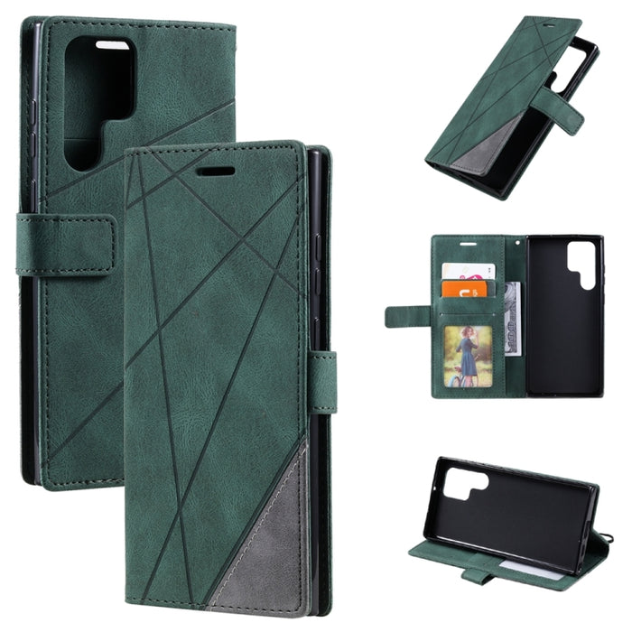Skin Feel Splicing Leather Phone Case, For Samsung Galaxy Xcover 7, For Samsung Galaxy A55 5G, For Samsung Galaxy A35 5G, For Samsung Galaxy S24 Ultra 5G, For Samsung Galaxy S24+ 5G, For Samsung Galaxy S24 5G, For Samsung Galaxy A15��������������������...