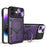 For iPhone 16 CD Texture Sliding Camshield Magnetic Holder Phone Case(Purple)
