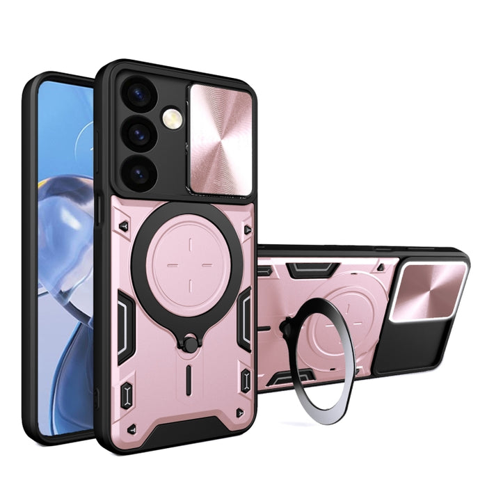 CD Texture Sliding Camshield Magnetic Holder Phone Case, For Samsung Galaxy S24 FE 5G, For Samsung Galaxy S24+ 5G, For Samsung Galaxy S24 5G, For Samsung Galaxy A24 4G, For Samsung Galaxy A23 5G, For Samsung Galaxy A34 5G, For Samsung Galaxy A54 5G����...
