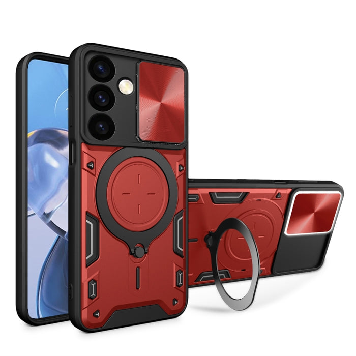 CD Texture Sliding Camshield Magnetic Holder Phone Case, For Samsung Galaxy S24 FE 5G, For Samsung Galaxy S24+ 5G, For Samsung Galaxy S24 5G, For Samsung Galaxy A24 4G, For Samsung Galaxy A23 5G, For Samsung Galaxy A34 5G, For Samsung Galaxy A54 5G����...