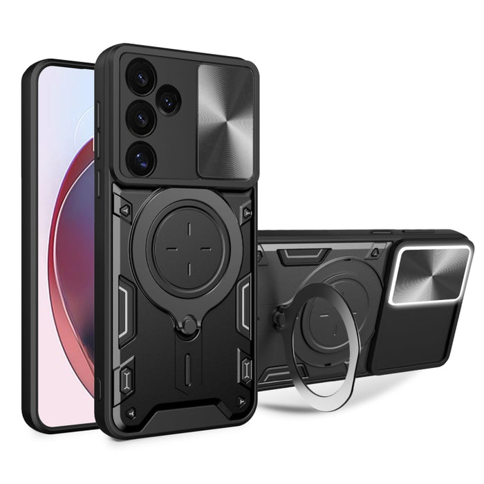 CD Texture Sliding Camshield Magnetic Holder Phone Case, For Samsung Galaxy S24 FE 5G, For Samsung Galaxy S24+ 5G, For Samsung Galaxy S24 5G, For Samsung Galaxy A24 4G, For Samsung Galaxy A23 5G, For Samsung Galaxy A34 5G, For Samsung Galaxy A54 5G����...