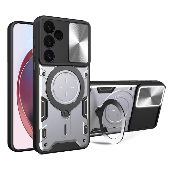 CD Texture Sliding Camshield Magnetic Holder Phone Case, For Samsung Galaxy S24 FE 5G, For Samsung Galaxy S24+ 5G, For Samsung Galaxy S24 5G, For Samsung Galaxy A24 4G, For Samsung Galaxy A23 5G, For Samsung Galaxy A34 5G, For Samsung Galaxy A54 5G����...
