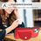 For iPhone 15 Shockproof Leather Phone Case with Card Holder(Red)