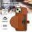 For iPhone 15 Shockproof Leather Phone Case with Card Holder(Brown)