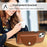 For iPhone 15 Shockproof Leather Phone Case with Card Holder(Brown)